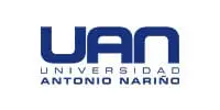 Imagen de la Universidad Antonio Nariño, logo en colores azul y blanco.